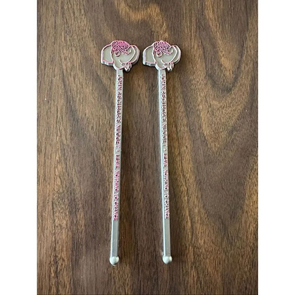 VTG John Ascuaga Nugget Casino Swizzle Stick Cocktail Drink Stir Collectibles